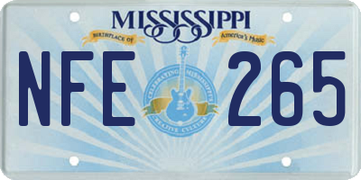 MS license plate NFE265