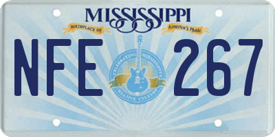 MS license plate NFE267