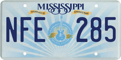 MS license plate NFE285
