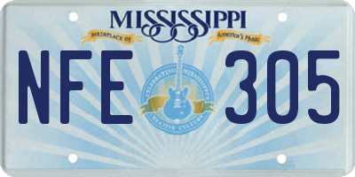 MS license plate NFE305