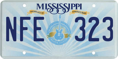 MS license plate NFE323