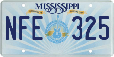 MS license plate NFE325