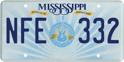 MS license plate NFE332
