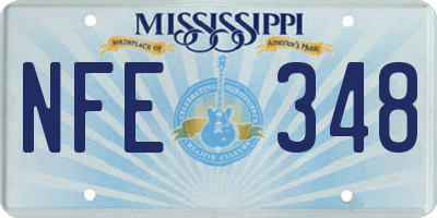 MS license plate NFE348