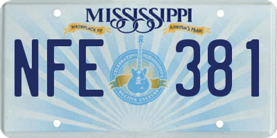 MS license plate NFE381
