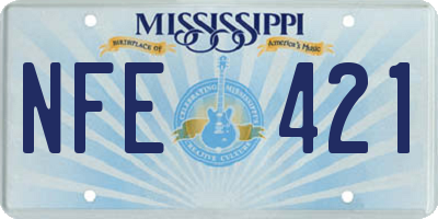 MS license plate NFE421