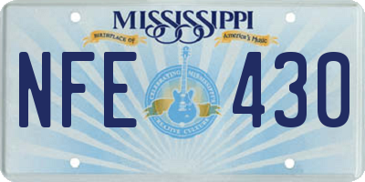 MS license plate NFE430