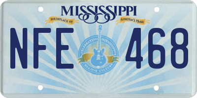 MS license plate NFE468