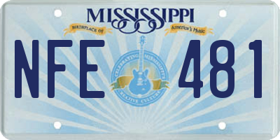 MS license plate NFE481