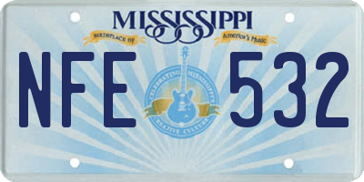 MS license plate NFE532