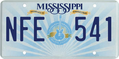 MS license plate NFE541