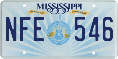 MS license plate NFE546