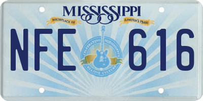 MS license plate NFE616