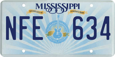 MS license plate NFE634