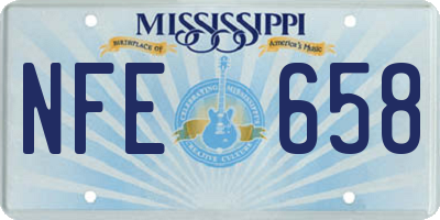 MS license plate NFE658