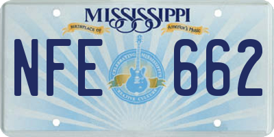 MS license plate NFE662