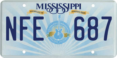 MS license plate NFE687