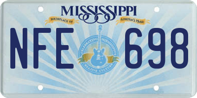 MS license plate NFE698