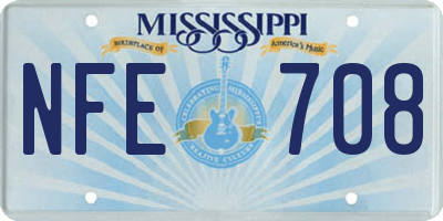 MS license plate NFE708