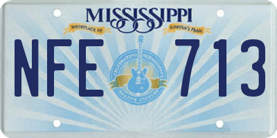 MS license plate NFE713