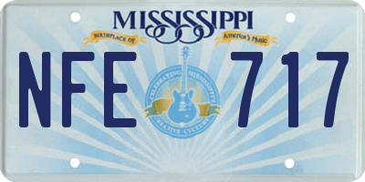 MS license plate NFE717