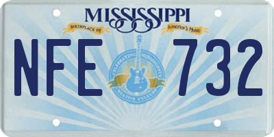 MS license plate NFE732