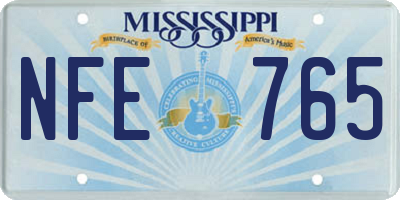 MS license plate NFE765