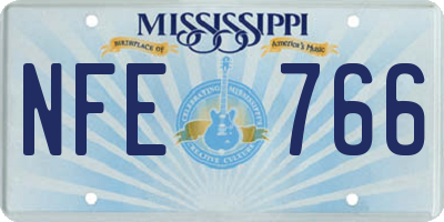MS license plate NFE766