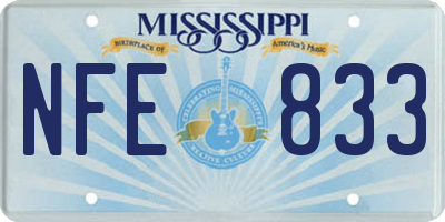 MS license plate NFE833