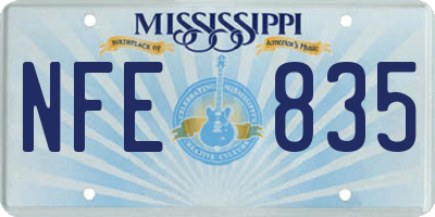 MS license plate NFE835