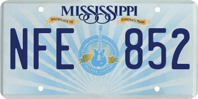 MS license plate NFE852