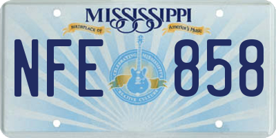 MS license plate NFE858
