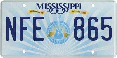 MS license plate NFE865