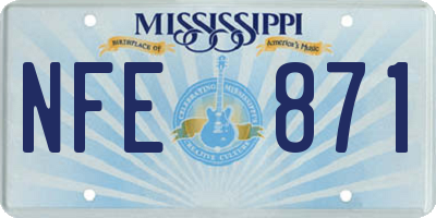 MS license plate NFE871