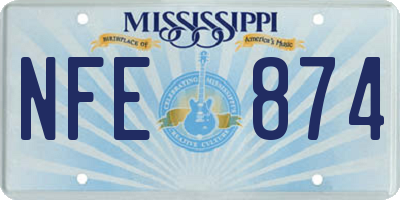 MS license plate NFE874