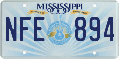 MS license plate NFE894