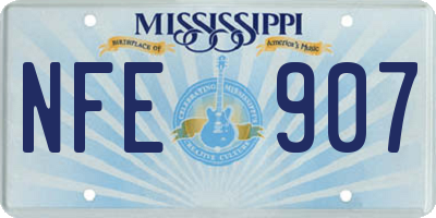 MS license plate NFE907