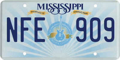 MS license plate NFE909