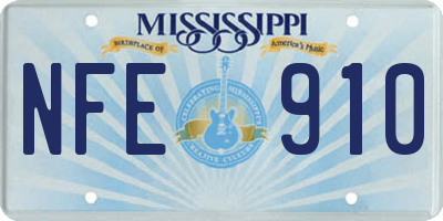 MS license plate NFE910