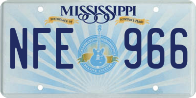 MS license plate NFE966