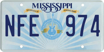 MS license plate NFE974