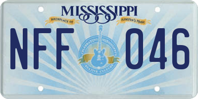 MS license plate NFF046