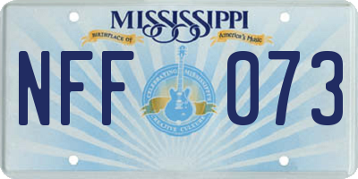 MS license plate NFF073