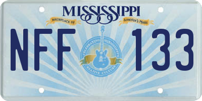 MS license plate NFF133