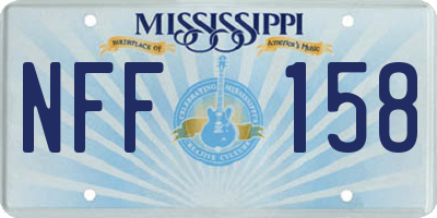 MS license plate NFF158