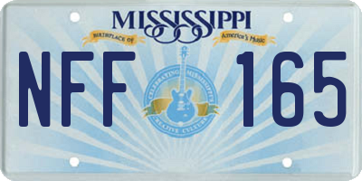 MS license plate NFF165