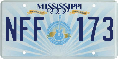 MS license plate NFF173