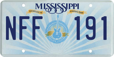 MS license plate NFF191