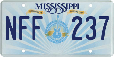 MS license plate NFF237