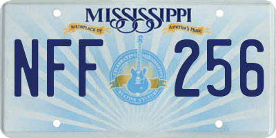 MS license plate NFF256